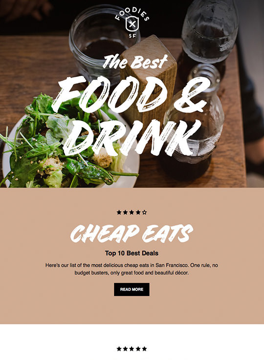 Email Template Builder - Foodies